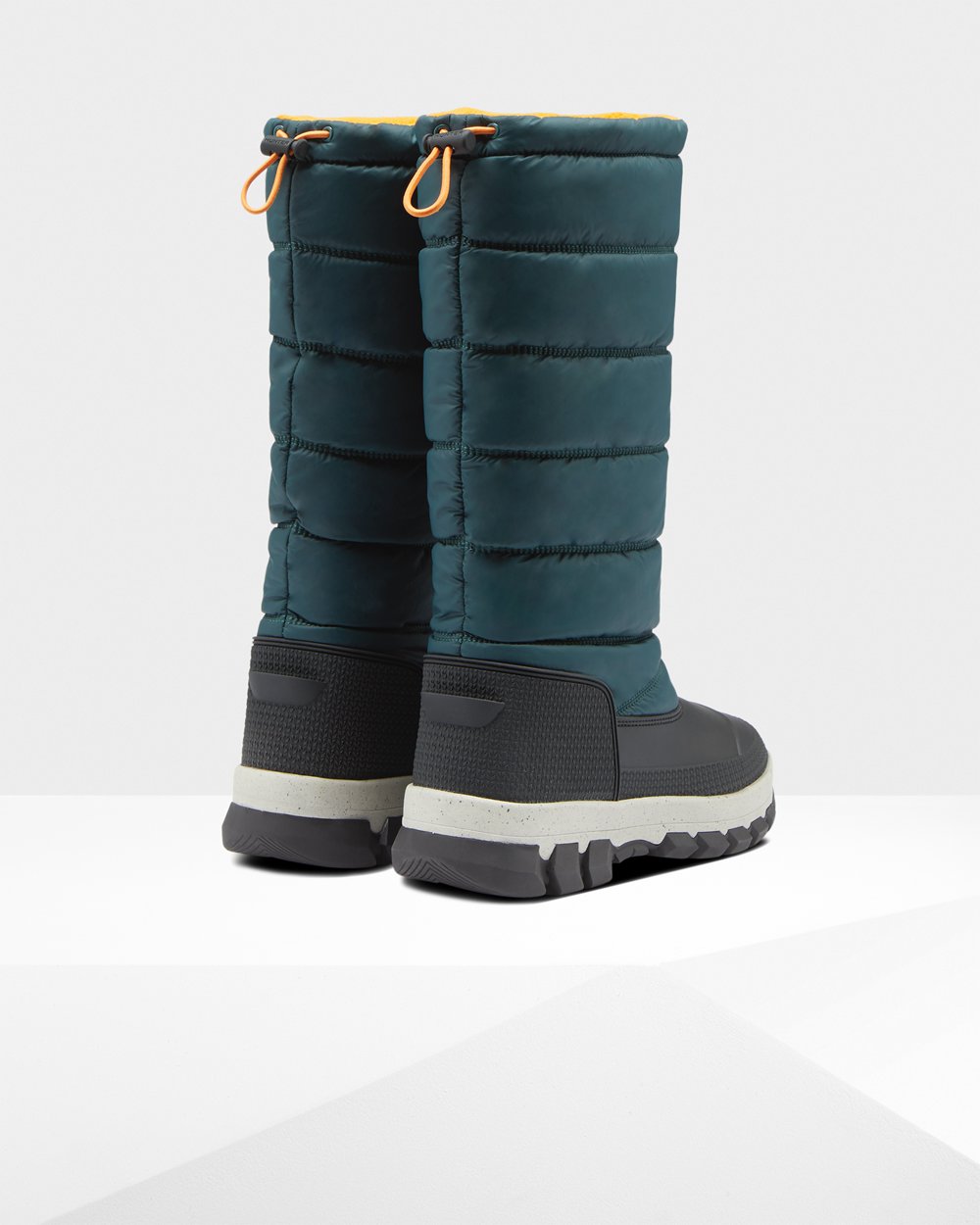 Snow Boots Dames - Hunter Original Insulated Tall - Groen/Grijs - 91JRWQHSU